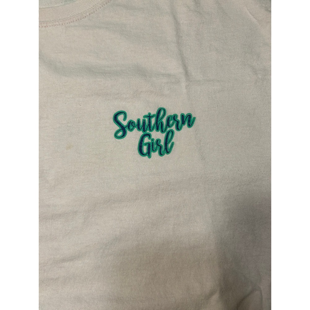 Southern Preppy Pink Long Sleeve Southern Girl Graphic Tee Jar of Tea Size Large - Picture 9 of 11